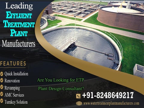 Effluent Treatment Plant Manufacturers Oragadam
