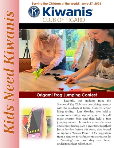 June 27, 2026 Newsletter