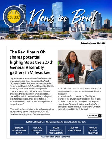 227th General Assembly Daily News Brief — June 27, 2026