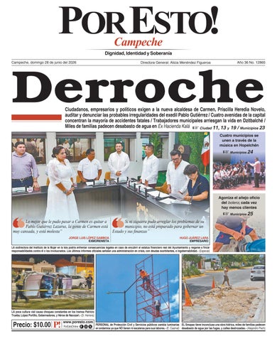PORTADA POR ESTO CAMPECHE, DOMINGO 28 DE JUNIO DE 2026