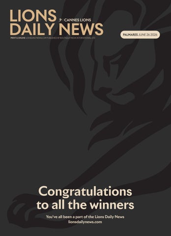 Lions Daily News 2026 - Palmares Friday June 26
