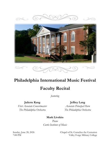June 28, 2026 Faculty Recital