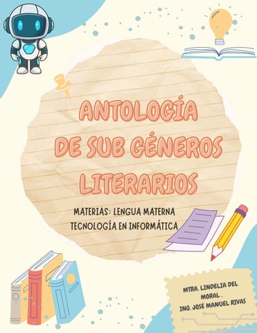 ANTOLOGIA DIGITAL DE SUB GENEROS LITERARIOS
