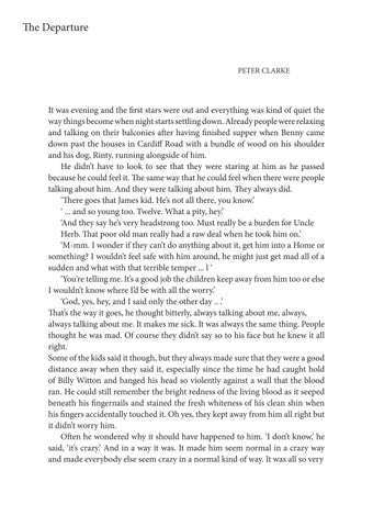 Peter Clarke, 'The Departure' (short story), 1955