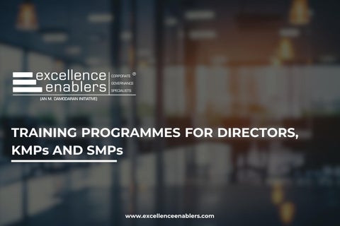 Rethinking Training Programme for Directors and KMPs
