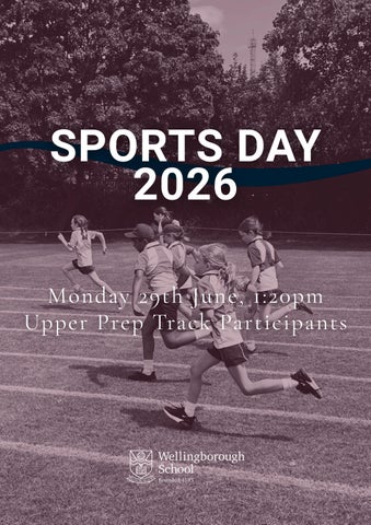 Sports Day 2026 Upper Prep Track Programme