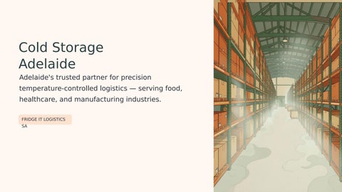 Cold Storage Adelaide