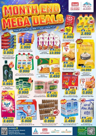 Monthend Mega Deals @ KMT & AL SAFA From 29 June To 1 July 2026