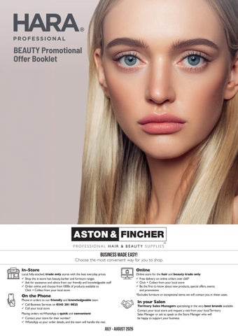 Aston & Fincher Beauty Offers - July & August 2026