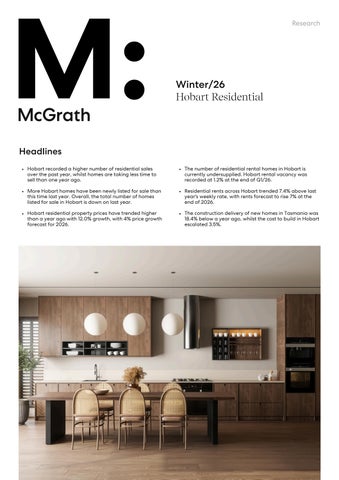 McGrath Research | Hobart Winter Property Report 2026
