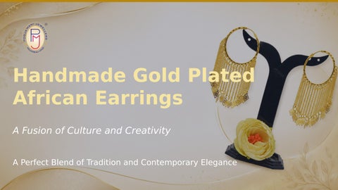 Handmade Gold Plated African Earrings