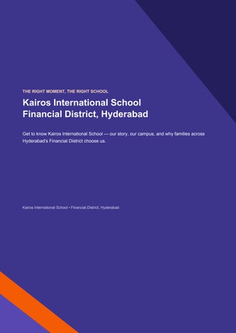 Best International School in Financial District Hyderabad