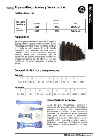Mecanizado de Acero AISI 4340