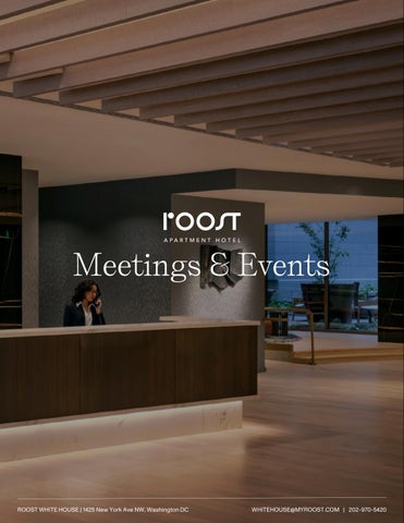 ROOST White House Meeting & Events Brochure
