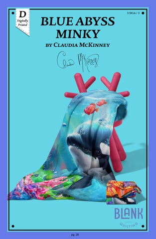 Blue Abyss Minky by Claudia McKinney - Blank Quilting