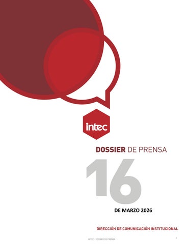 Dossier de prensa 16 de Marzo 2026