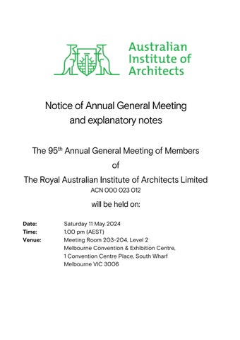 AGM - 95 - 11May24 - AGM Notice and Explanatory Notes