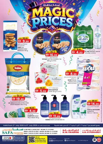 MAGIC PRICES _ 2ND JULY 2026 _Safa Express Al Zahiya, Khalidiya Br. 4, Khalidiya Br. 7 - K.M. TRADIN