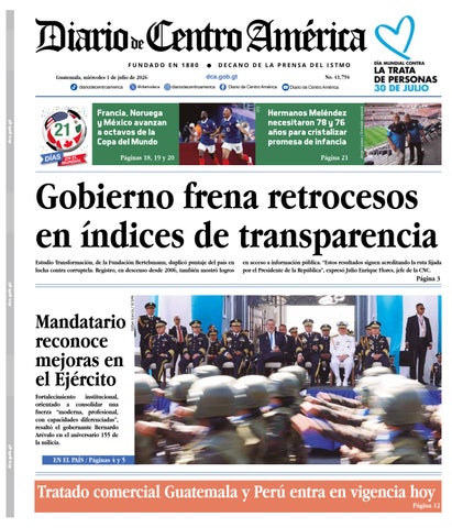 Edición Diario de Centro América 01 de Julio 2026