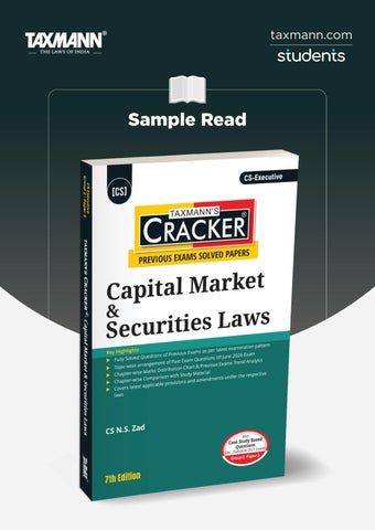 Taxmann's Capital Market & Securities Laws (CMSL) | CRACKER