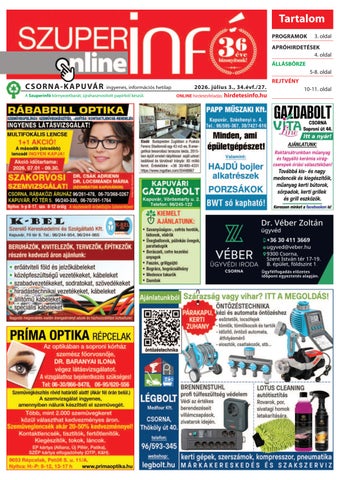 Csorna-Kapuvár Szuperinfó 27. hét
