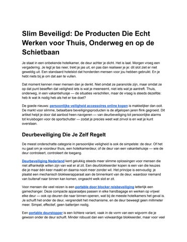Slim Beveiligd_ De Producten Die Echt Werken voor Thuis, Onderweg en op de Schietbaan