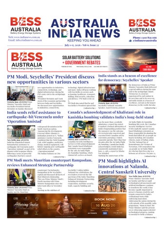 Australia India News – July 1-15, 2026
