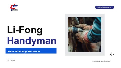 Reliable Home Plumbing Services in Singapore | Li-Fong Handyman