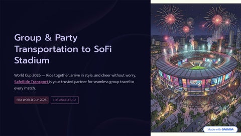 Group & Party Transportation to SoFi Stadium World Cup Matches