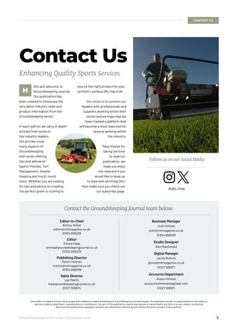 Groundskeeping Journal - 期 36 2026 第 5 页