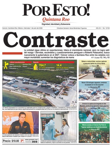 PORTADA POR ESTO CANCUN, MIERCOLES 1 DE JULIO DE 2026