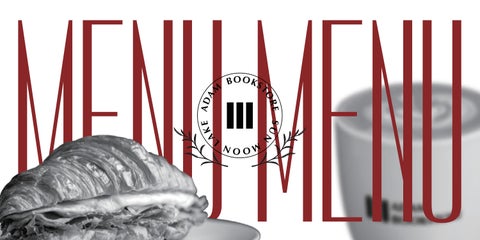 MENU for ADAM BOOKS