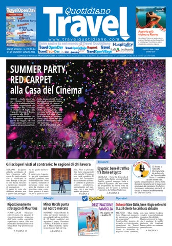 Travel Quotidiano 24-26 giugno - 1 luglio 2026