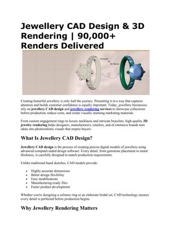 Jewellery CAD Design & 3D Jewelry Rendering Services | Maulshree