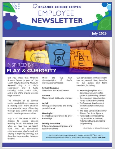 Employee Newsletter: July 2026
