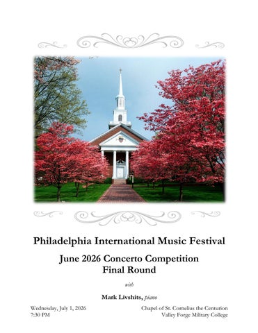 June 2026 Concerto Competition Final Round (7:30 PM)