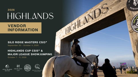 Highlands Vendor Information 26