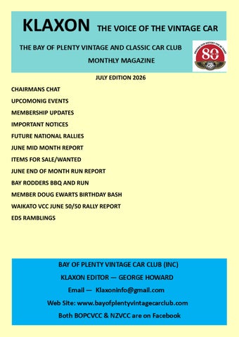 VCC BOP Klaxon July 2026