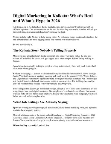 Digital Marketing in Kolkata: What's Real and What's Hype