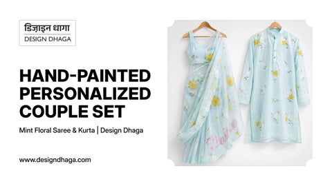 Hand-Painted Couple Set with Custom Name | Design Dhaga
