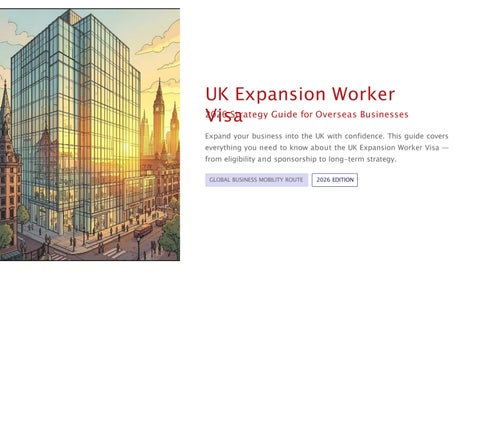 UK Expansion Worker Visa 2026 Requirements