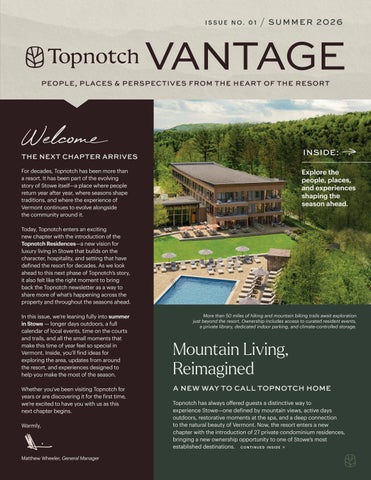 Topnotch Resort Summer Newsletter