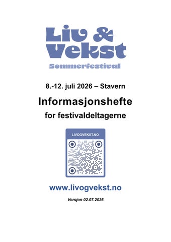 Liv & Vekst Deltagerheftet 2026