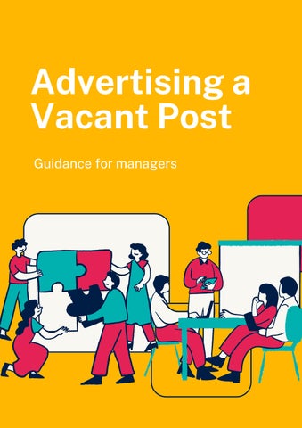 Advertising a Vacant Post – Guidance for managers