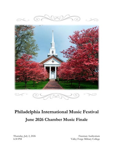 PIMF June 2026 Chamber Music Finale