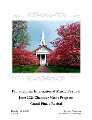 PIMF June 2026 Chamber Music Grand Finale Recital
