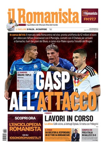 Il Romanista del 3 luglio 2026