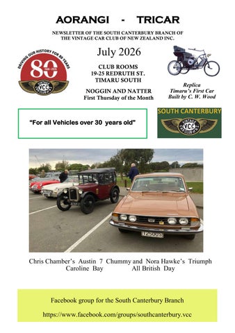 VCC Sth Canterbury Tri Car July 2026 