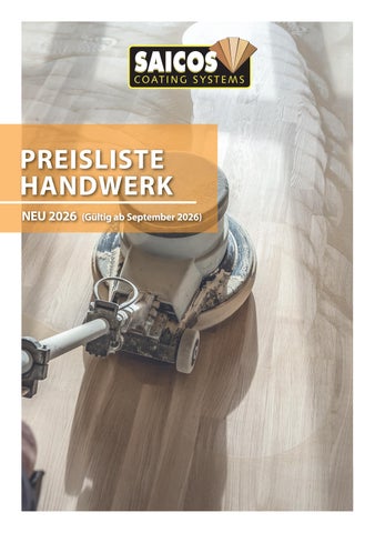 SAICOS Preisliste Handwerk 2026 NEU
