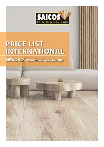 SAICOS Price List International 2026 NEW